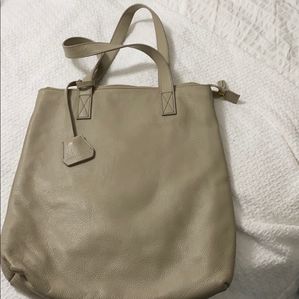 Article & Goods taupe leather tote.